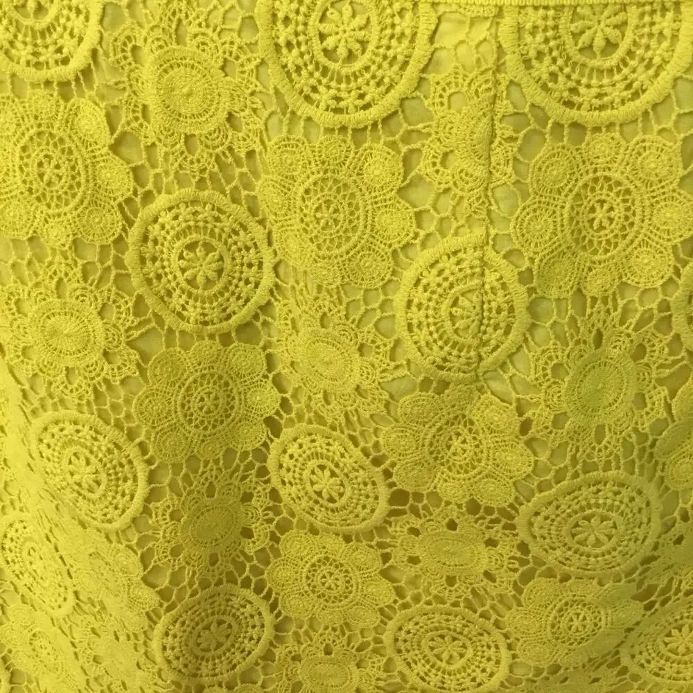 BODEN Yellow Floral Lace Sleeveless Sheath Dress Size 6R - Picture 4 of 8
